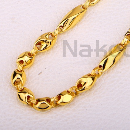 916 Gold CZ Hallmark Mens Chock Chain MCH656 - Image 2