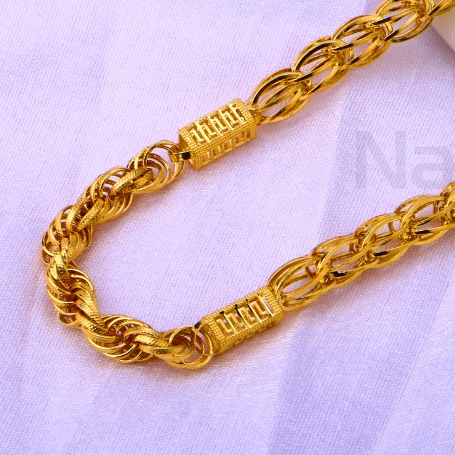 916 Gold Stylish Mens Choco chain MCH769 - Image 2