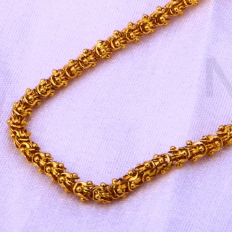 916 Gold Delicate Mens Choco chain MCH765 - Image 2