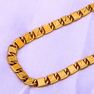 916 gold hallmark stylish mens choco chain mch764 - Image 2