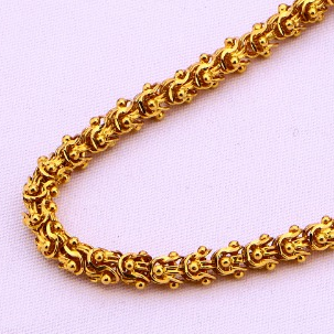 916 Gold CZ Designer Mens Chock Chain MCH738 - Image 2
