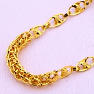 916 Gold CZ Mens Chock Chain MCH735