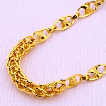 916 Gold CZ Mens Chock Chain MCH735 - Image 2