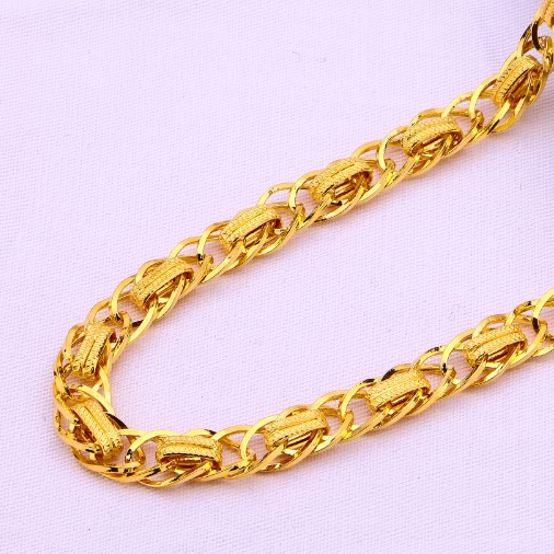 916 Gold Hallmark Fancy Mens Chock Chain MCH732 - Image 3