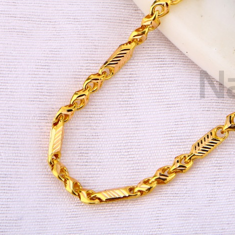 916 Gold Stylish Mens Chock Chain MCH772 - Image 3