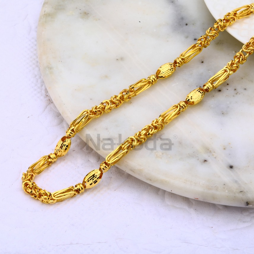 916 Gold Fancy Mens Chock Chain MCH685