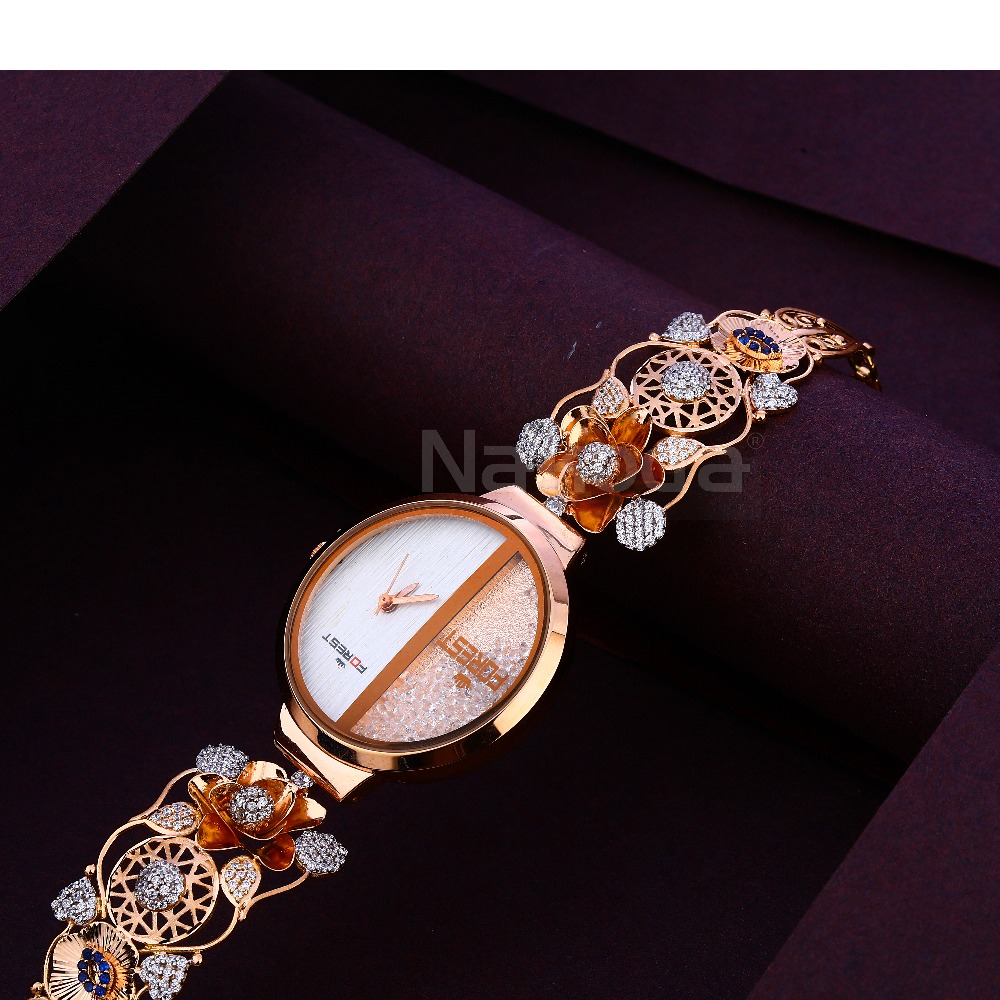 750 CZ Rose Gold Fancy Women's Hallmark Watch RLW389 - Image 3