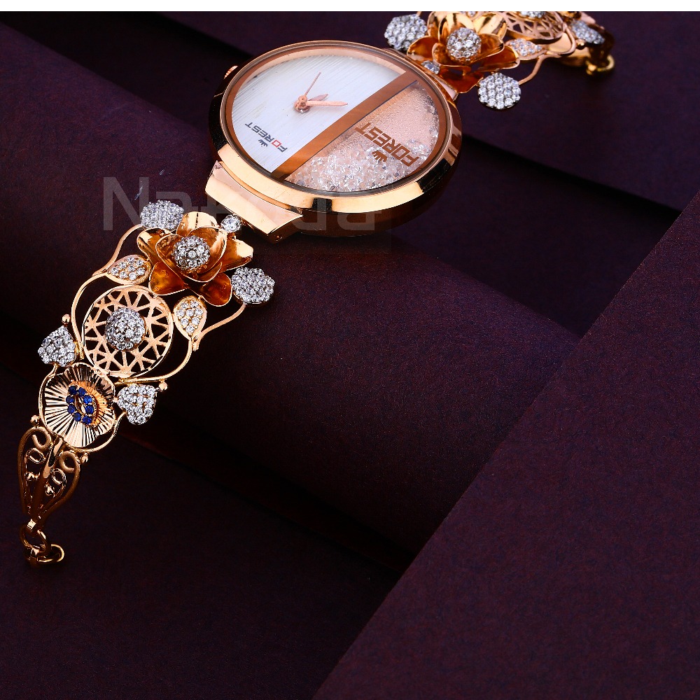 750 CZ Rose Gold Fancy Women's Hallmark Watch RLW389 - Image 2