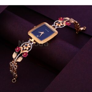 750 CZ Rose Gold Designer Women's Hallmark Watch RLW387