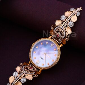 750 CZ Rose Stylish Ladies Gold Watch RLW384