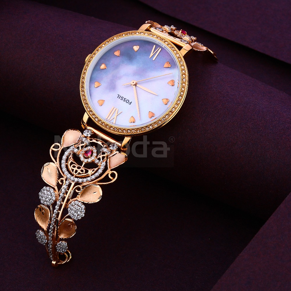 750 CZ Rose Stylish Ladies Gold Watch RLW384