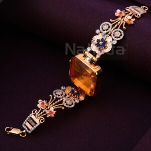 750 CZ Rose Gorgeous Ladies Gold Watch RLW383