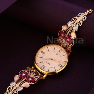 750 CZ Rose Ladies Gold Watch RLW378