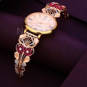 750 CZ Rose Ladies Gold Watch RLW378