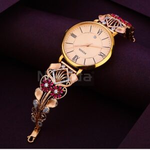 750 CZ Rose Ladies Gold Watch RLW378