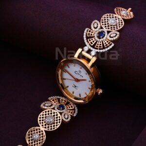18CT CZ Women's Stylish Hallmark Rose Gold Watch RLW377