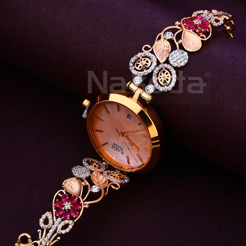 18CT CZ Women's Gorgeous Hallmark Rose Gold Watch RLW376 - Image 3