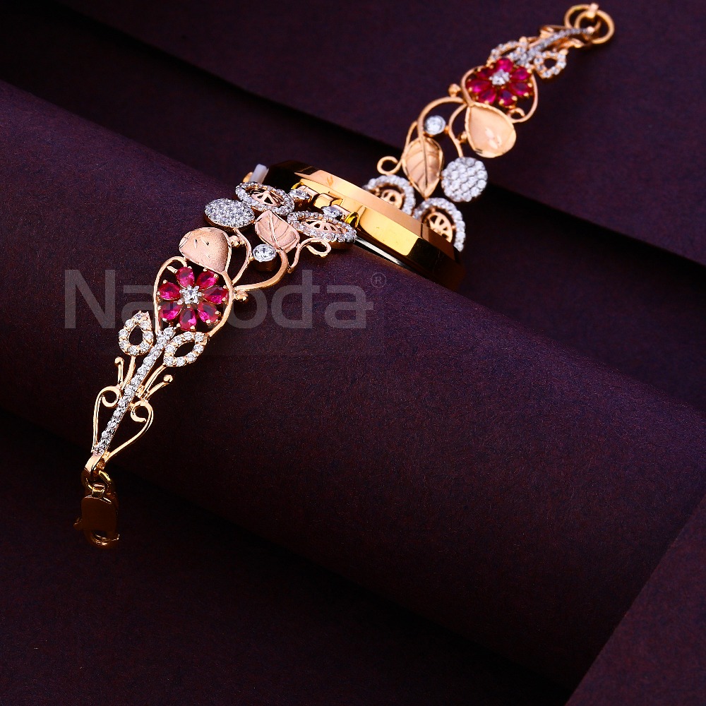 18CT CZ Women's Gorgeous Hallmark Rose Gold Watch RLW376 - Image 2