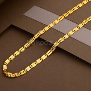 22kt gold stylish mens hollow chain mhc47