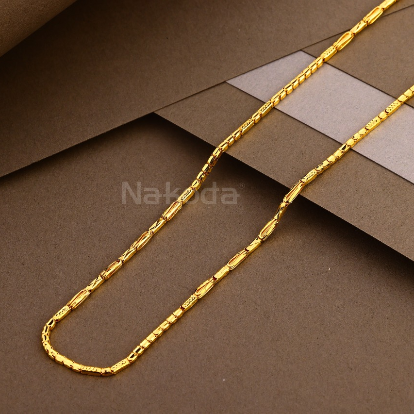 22kt gold gorgeous mens hollow chain mhc43