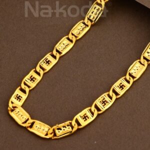 22kt gold fancy mens hollow chain mhc46