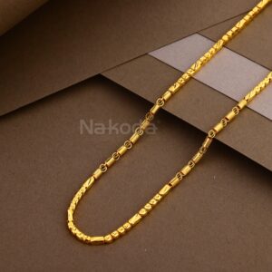 22kt gold designer mens hollow chain mhc44
