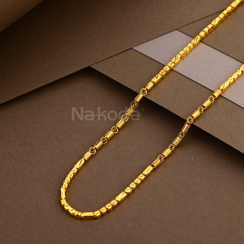 22kt gold designer mens hollow chain mhc44