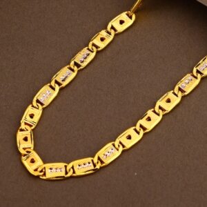 22kt gold classic mens hollow chain mhc41