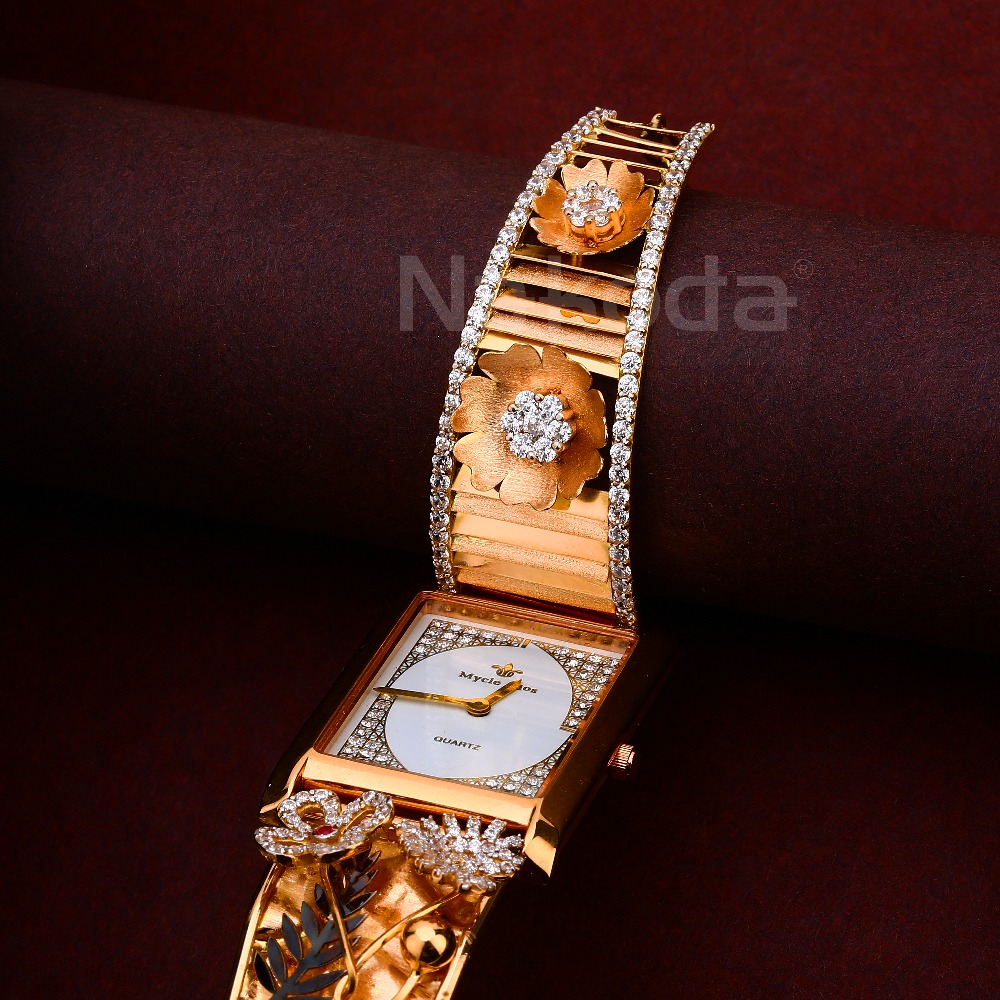18CT CZ Women's Delicate Hallmark Rose Gold Watch RLW431 - Image 3