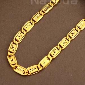 22kt gold mens hollow chain mhc40