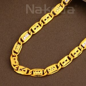 916 Gold CZ Hallmark Stylish Mens Hollow Chain MHC39