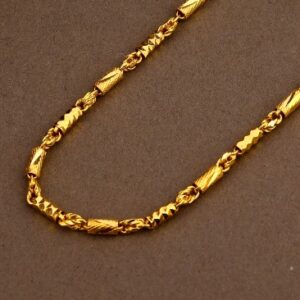 916 Gold CZ Hallmark Gorgeous Mens Hollow Chain MHC38