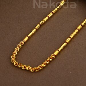 916 Gold CZ Hallmark Exclusive Mens Hollow Chain MHC36