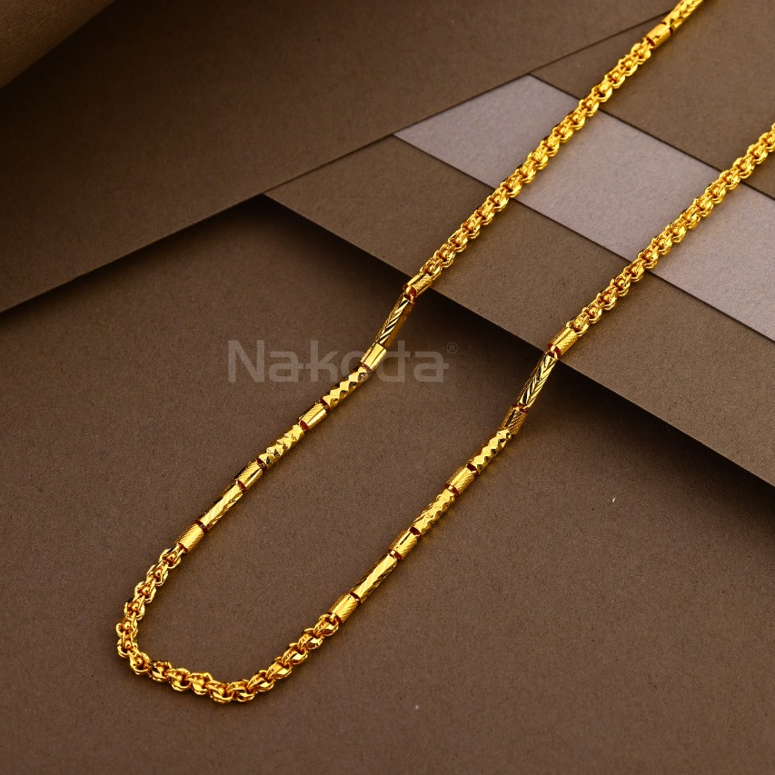 916 Gold CZ Hallmark Exclusive Mens Hollow Chain MHC36