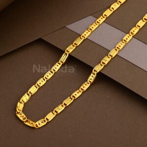 916 Gold CZ Hallmark Designer Mens Hollow Chain MHC35