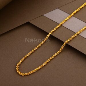 916 Gold CZ Hallmark Delicate Mens Hollow Chain MHC34