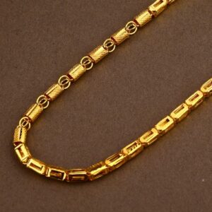916 Gold CZ Hallmark Classic Mens Hollow Chain MHC33