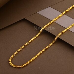 916 Gold CZ Hallmark Classic Mens Hollow Chain MHC33