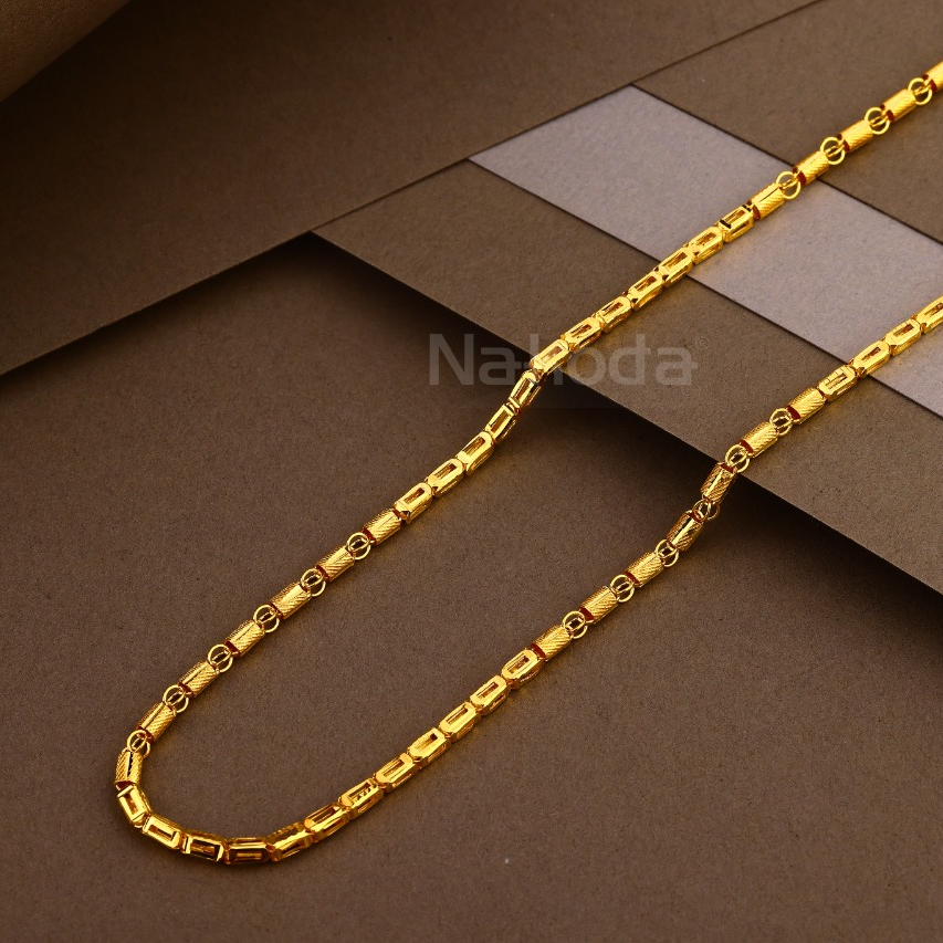916 Gold CZ Hallmark Classic Mens Hollow Chain MHC33