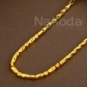 916 Gold CZ Hallmark Mens Hollow Chain MHC32