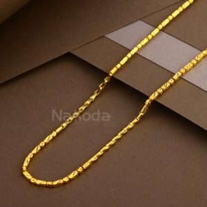 916 Gold CZ Hallmark Mens Hollow Chain MHC32
