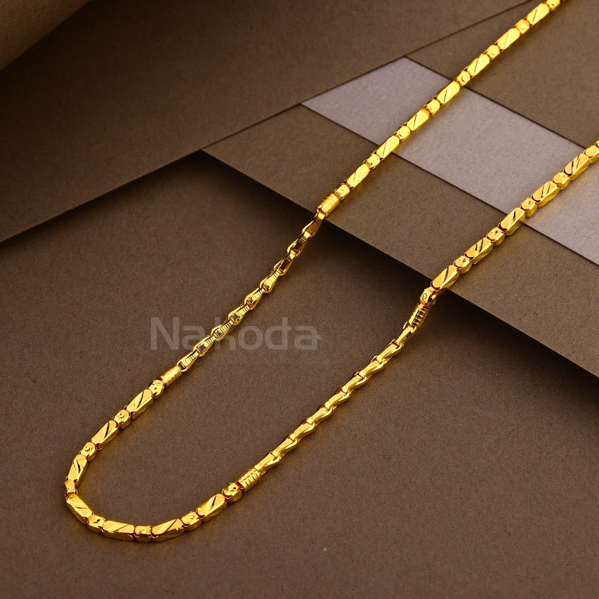 916 Gold CZ Hallmark Mens Hollow Chain MHC32