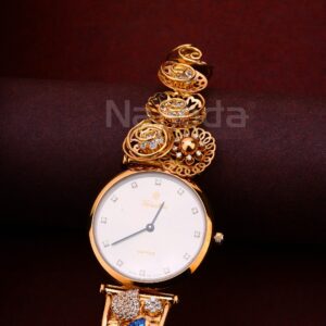 18CT CZ Ladies fancy Rose Gold Watch RLW425