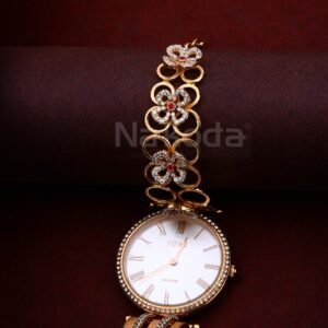 18CT CZ Ladies Exclusive Rose Gold Watch RLW424