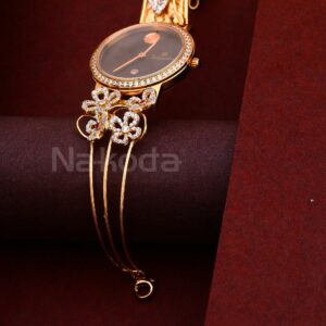 18CT CZ Ladies Delicate Rose Gold Watch RLW423