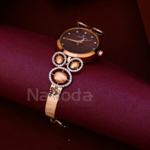 750 Rose Gold Stylish Women's Hallmark Watch RLW412