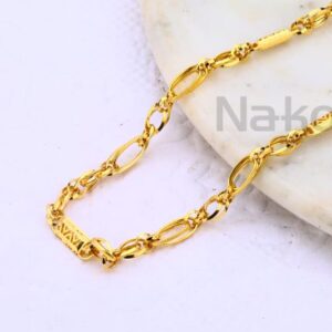 916 Gold CZ Hallmark Classic Mens Choco Chain MCH691