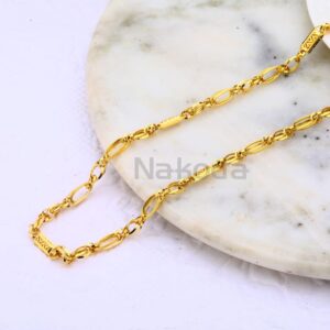 916 Gold CZ Hallmark Classic Mens Choco Chain MCH691