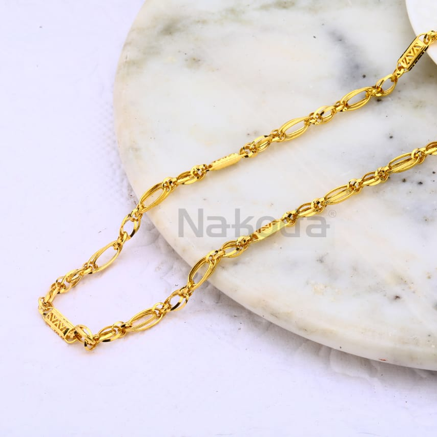 916 Gold CZ Hallmark Classic Mens Choco Chain MCH691