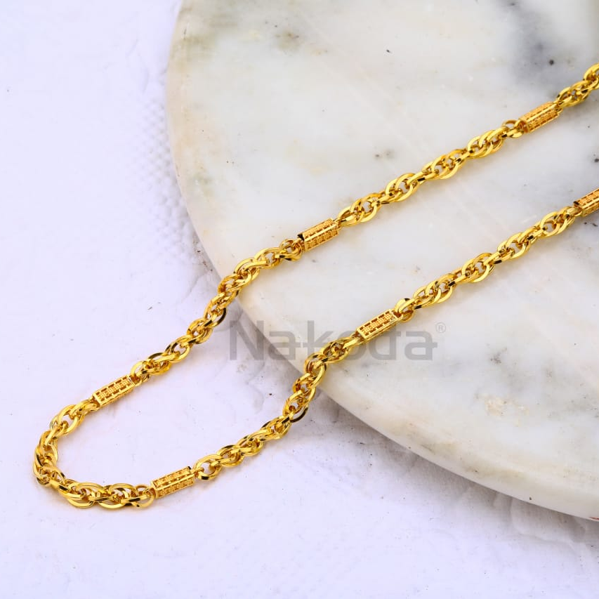 916 Gold CZ Mens Stylish Choco Chain MCH688
